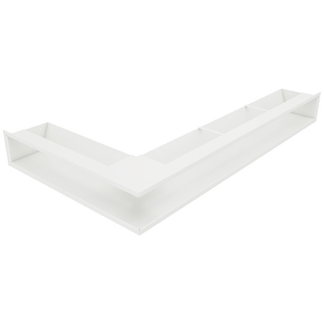 Вентиляційна решітка для каміна кутова права SAVEN Loft Angle 95х800х450 біла, фото 1