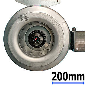 Прямоточний канальний вентилятор 200мм 2600об\хв 151Вт Канальний вентилятор KW Металевий корпус