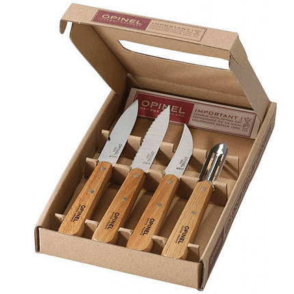 Набір кухонних ножів Opinel Les Essentials Olive/ Опінель 002163 (Франція), фото 1