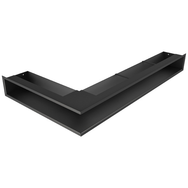 Вентиляційна решітка для каміна кутова права SAVEN Loft Angle 95х800х450 чорна