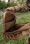 Штурмовий рюкзак швидкоз'ємний кордура койот, фото 8