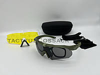 Баллистические очки с диопртиями защитные тактические со сменными линзами олива