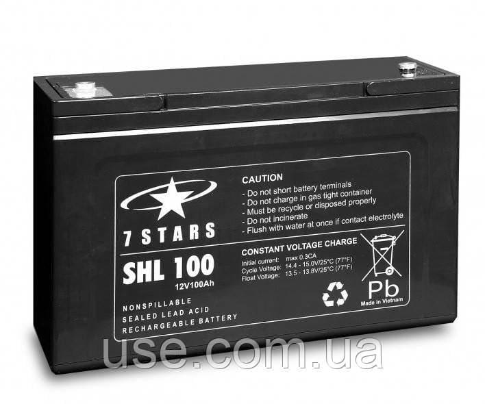 Акумуляторна батарея AGM, 12V, 100Ah, 100 Ампер*годин, А*год, Ah, 12 Вольт, В, стаціонарна, АКБ