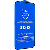 Защитное стекло для iPhone 13 Pro Max, Full Glue в тех. упаковке черный, стекло на айфон 13 про макс