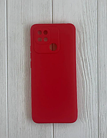 Накладка силиконовая Full Silicon для Xiaomi Redmi 10C, стильный чехол для смартфона редми Черный Красный