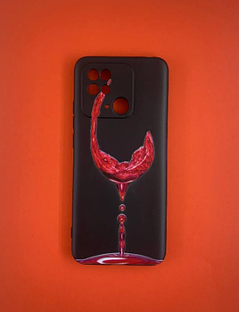 Накладка силіконова Case cute cartoons для Xiaomi Redmi 10C- Wine чорний