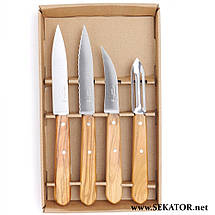 Набір кухонних ножів Opinel Les Essentials Olive/ Опінель 002163 (Франція), фото 6