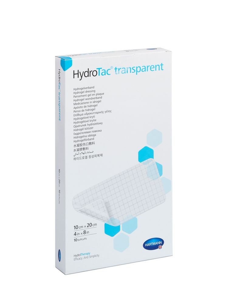 HydroTac transparent 10х20см - Прозора гідрогелева пов'язка на стадії епітелізації