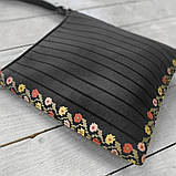 Сумка жіноча Taystra Квіткова птаха на чорному фоні 30x29 см (TAI_23J066), фото 3