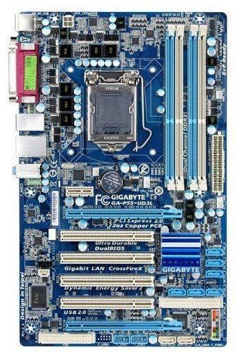 ТОПОВА ПЛАТА LGA 1156 GIGABYTE GA-P55-UD3L УЦІНКА — ПОШКОДЖЕНИЙ РОЗ'ЄМ PS/2 на DDR3 з ГАРАНТІЄЮ