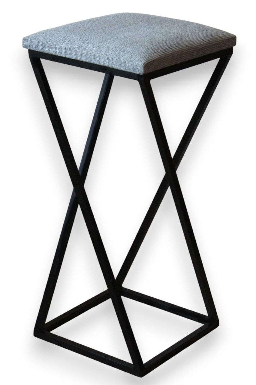 Табуретний лофт з м'яким сидінням Вектор чорний/сірий