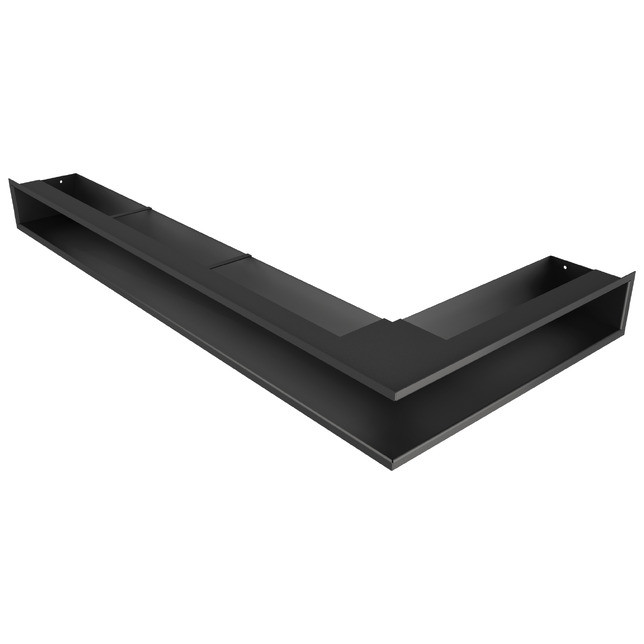 Вентиляційна решітка для каміна кутова ліва SAVEN Loft Angle 95х450х950 чорна