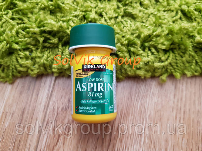 Аспирин Kirkland Signature Aspirin Low Dose 81 mg., 365 таблеток (ID ...