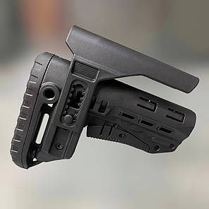 Приклад (база) DLG TBS COMPACT DLG-130-052, Чорний, Mil-Spec, з високим підщічником 4 см, антабки, фото 2