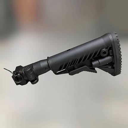 Приклад для АК FAB Defense M4-AKS P, телескоп, складаний, з адаптером, полімер, Чорний, приклад для Сайги, фото 1