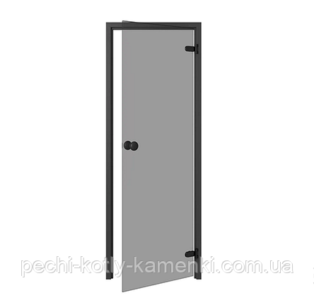 Двері для сауни та лазні Thermory Trendline Black 80х190 мм, фото 3