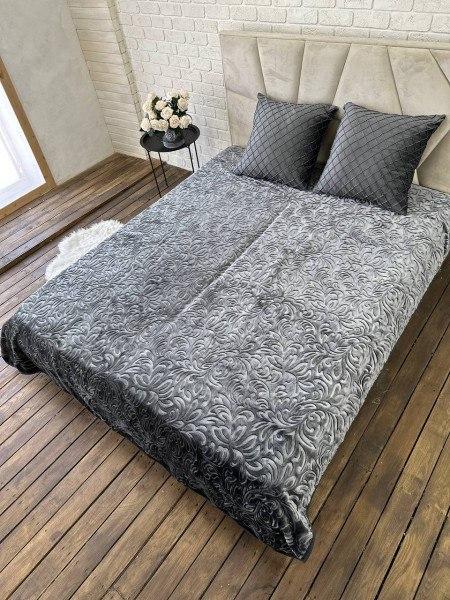 Велюрове якісне щільне покривало з тисненням 210*230 від CAPPONE