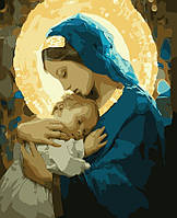 Картина по цифрам Artissimo Мария и Иисус (с золотыми красками) (ART-B-0335) 40 х 50 см