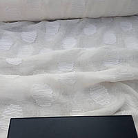 Льняна сітчаста тканина з жакардовим візерунком (шир. 305 см)