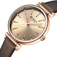 Женские классические часы Curren Grass Brown с надежным механизмом и стильным дизайном.