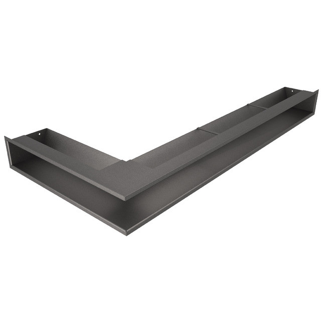 Вентиляційна решітка для каміна кутова права SAVEN Loft Angle 95х950х450 графітова