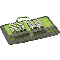 Набір столових приборів для пікніка в чохлі Outwell BBQ Cutlery SetGreen Кемпінговий набір столових приборів