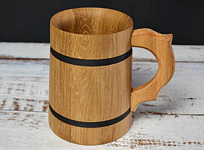 Кухоль пивний I Келих під пиво дерев'яний, фото 1