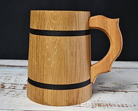 Кухоль пивний I Келих під пиво дерев'яний, фото 3
