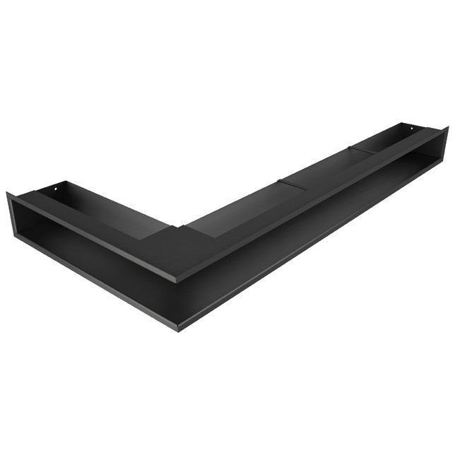 Вентиляційна решітка для каміна кутова права SAVEN Loft Angle 95х950х450 чорна