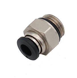 Фітинг цанговий PC6-03 з різьбленням 1/4" і отвором для трубки 6 мм (перехідник)