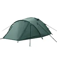 Тактическая палатка для военных зеленая двухслойная Totem Indi 3 Полевая походная палатка трехместная