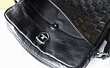 Чоловіча шкіряна сумка месенджер Louis Vuitton black, фото 3