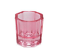 Стеклянный стаканчик (ёмкость) для смешивания краски, хны при окрашивании бровей и ресниц Красный
