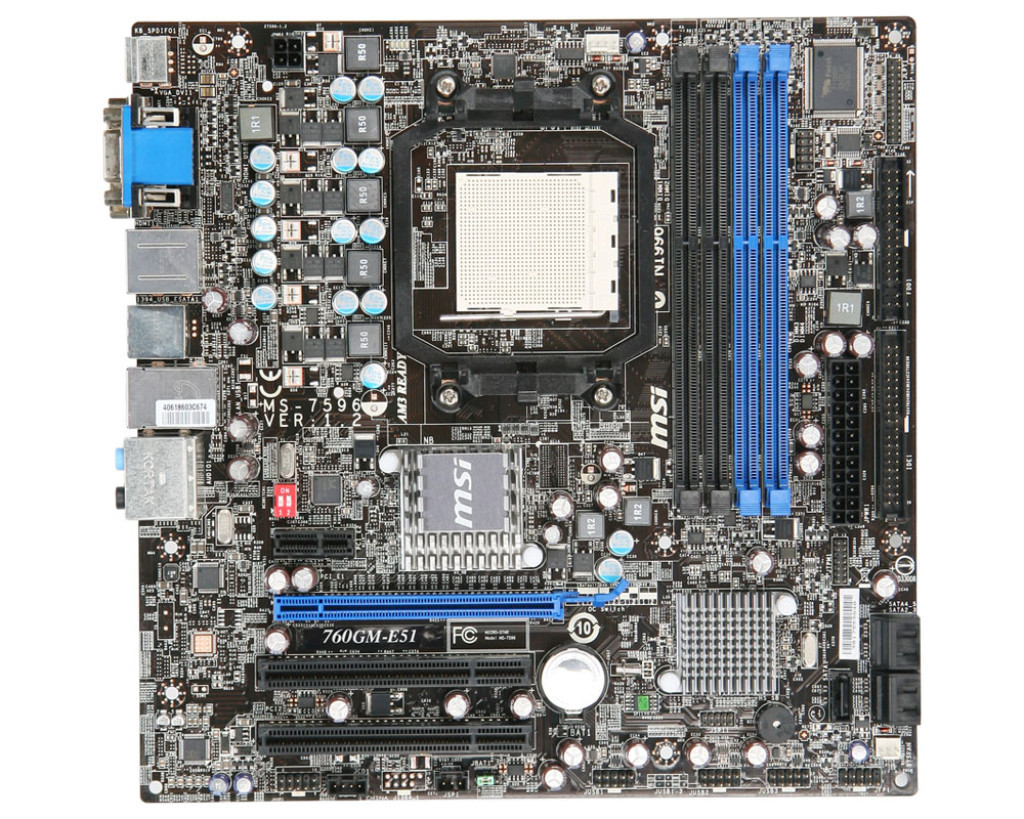 Плата під AMD SAM3 MSI 760GM-E51 ( MS-7596 ) на DDR3! Розуміє ВСІ 2-6 ЯДЕРНІ ПРОЦИ до X6 1100T 125W