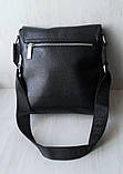 Чоловіча шкіряна сумка Burberry black, фото 5