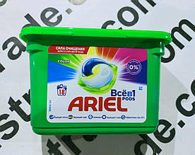 Гель-капсули для прання Ariel Allin1 Pods Color 18 шт./уп.  № 433462
