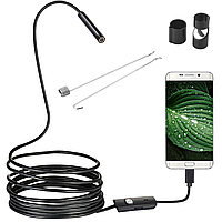 Камера эндоскоп для смартфона 2,2м, Android and PC Endoscope / Гибкая USB-камера / Эндоскоп автомобильный