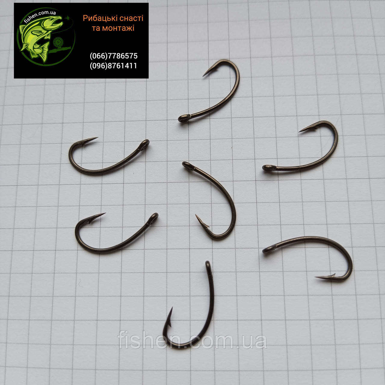 Карпові гачки Curve Shank barbled hook √8