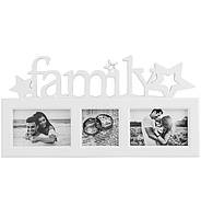 Фоторамка коллаж "Family", размер 48*25*2 см., цвет белый