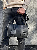 Мужская сумка Луи Виттон черная Louis Vuitton City Keepall Total Black