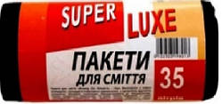 Пакет для сміття 35л/15шт. чорний "Super Luxe" (1/50)