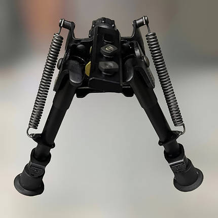 Сошки Harris Bipod S-BRM-MLOK, 152-229 мм, шарнірна база, підпружинені ніжки з гумовими наконечниками, фото 1