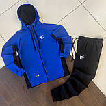 Чоловічий спортивний костюм Nike Double swoosh весна-осінь чорний комплект демісезонний (кофта+штани) Туреччина. Живе фото, фото 7