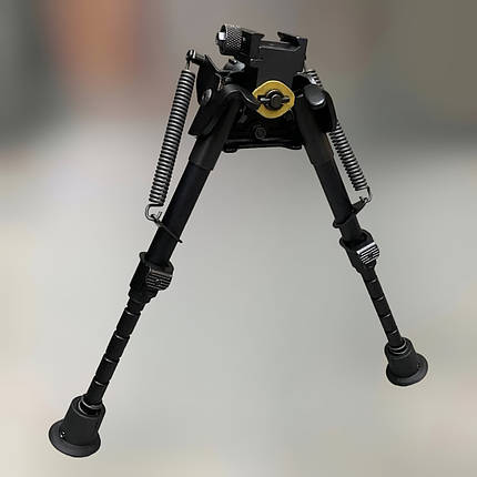 Сошки Harris Bipod S-BRMP на Picatinny, 152-229 мм, шарнірна база, підпружинені ніжки, фото 1