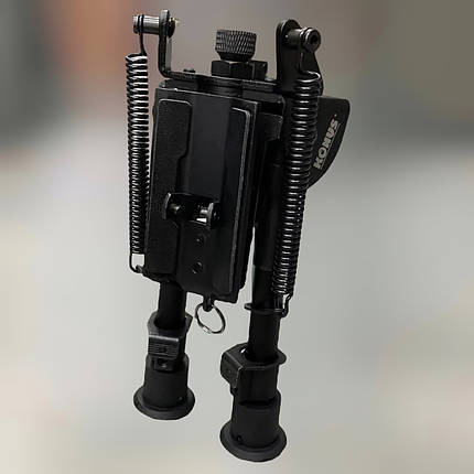 Стрілецькі сошки KONUS BIPOD, гумові насадки на ніжки, висота 15-22 см на планку Weaver/Picatinny, фото 1