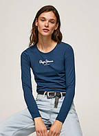 Женский лонгслив Pepe Jeans London кофта с логотипом оригинал