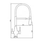 Змішувач для кухні із краном для фільтрованої води GAPPO чорний нержавіюча сталь 174254 G4399-76, фото 2