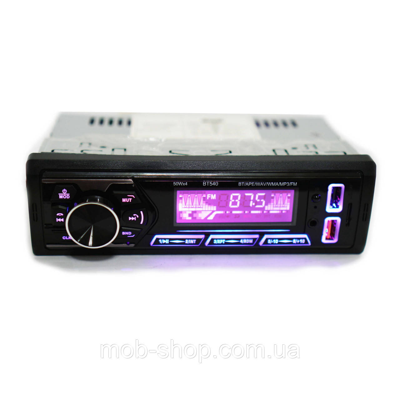 1 din Автомагнітола BT540 з різнокольоровим RGB підсвічуванням блютуз магнітола в машину 2 x USB Bluetooth