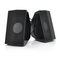 Колонки 2.0 Kisonli S-333 для ПК і ноутбука, USB + 3.5mm, 2x3W, 20Hz- 20KHz, Black, BOX, Q50