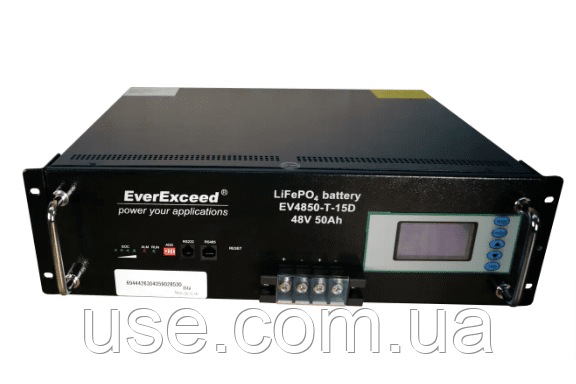 Акумулятор 48 V Вольт, 50 AH, Ah, ампер-годин, EverExceed, АКБ, для інвертора, ДБЖ, літій-залізний акумулятор